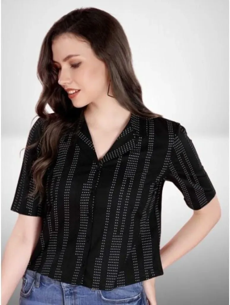 VIROX Women Regular Fit Self Design Casual Shirt
