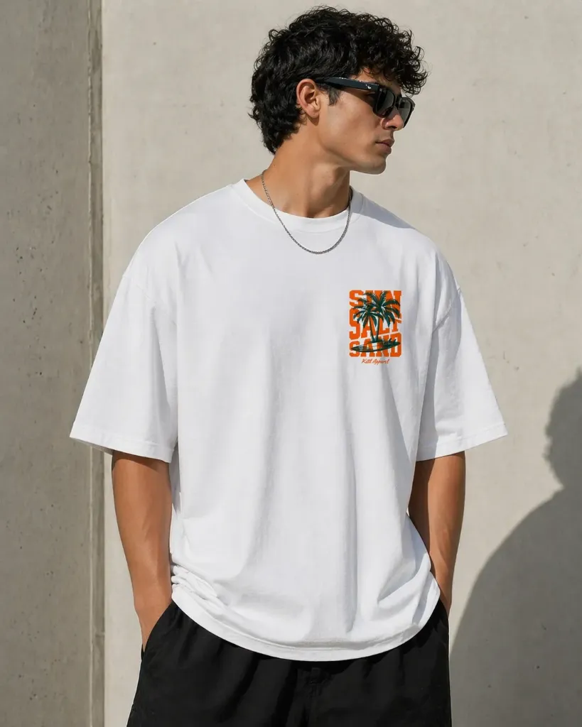WHIITE PREMIUM OVERSIZED AND CLASSY TSHIRT (S)