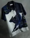 Graphic Printed Spread Collar Casual Shirt